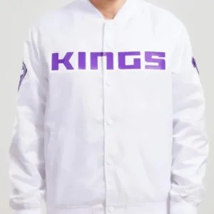 NBA Team Sacramento Kings Big Logo Satin Jacket