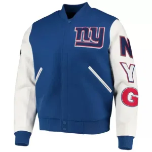 NY Giants NFL Blue And White Varsity Jacket