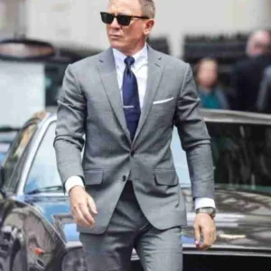 No Time To Die James Bond Glen Check Grey Suit