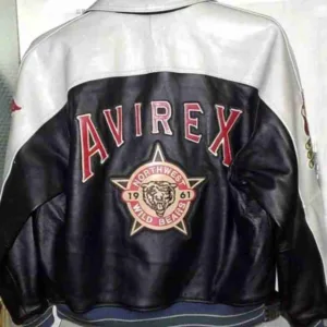 North West Wild Bears Black Leather Jacket