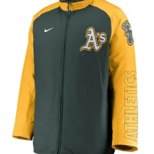 Oakland Athletics Dugout Performance Green and Yellow Jacket