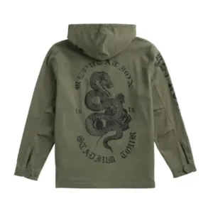 Olive Green Snake Design Jacket