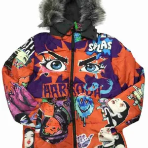 Orange Psycho Puffer Jacket