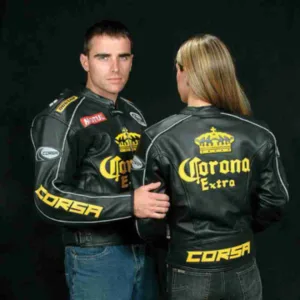 Orsa Corona Perforated Leather Motorcycle Racing Jacket