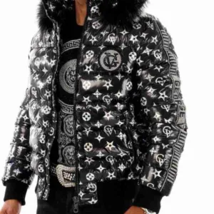 Paris Bomber Black Puffer Jacket
