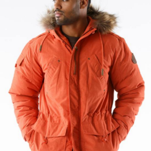 Pelle Pelle Fur Hood Snorkel Orange Jacket