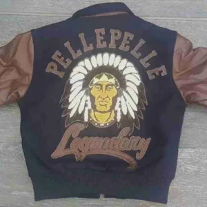 Pelle Pelle Indian Head Blue Varsity Jacket