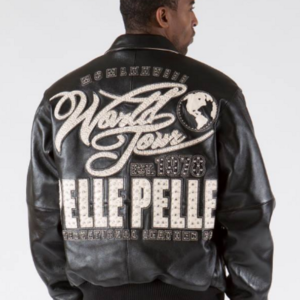 Pelle Pelle World Tour Blackivory Plush Leather Jacket