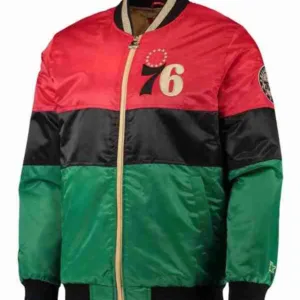 Philadelphia 76ers Red/Black/Green Jacket