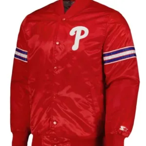 Philadelphia Phillies Pick & Roll Red Satin Jacket