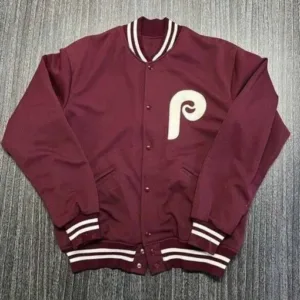 Philadelphia Phillies Varsity Maroon Wool Jacket