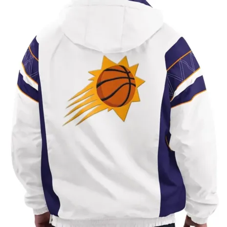 Phoenix Suns Home Team White Hoodie Jacket1 Phoenix Suns Home Team White Hoodie Jacket