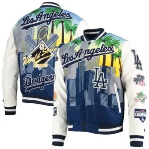 Pro Standard White Los Angeles Dodgers Varsity Jacket