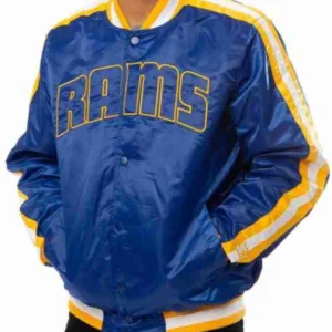 Rams Los Angeles Satin Blue Jacket