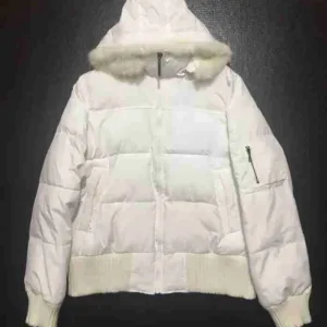 Rare Puffer Trim With Fur Hoodies Jacket