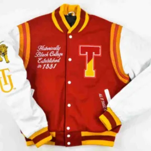 Red Tuskegee University Varsity Jacket