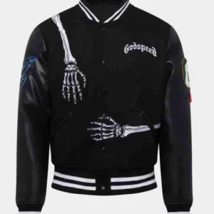 Rod Godspeed Skull Varsity Jacket