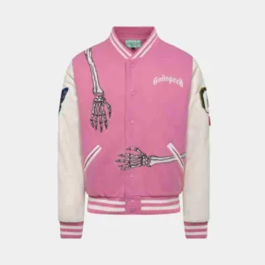 Rod Godspeed Skull Varsity Pink Jacket