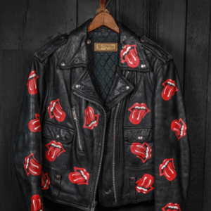 Rolling Stones Tongue Leather Jacket