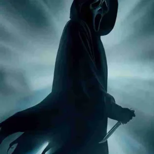 Scream 2022 Movie Ghost Black Wool Hooded Coat