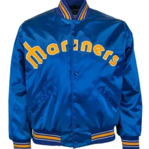 Seattle Mariners 1982 Bomber Blue Jacket