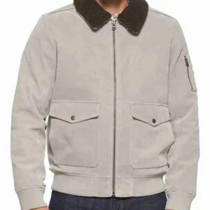 Shawn Suede Aviator Bomber Jacket
