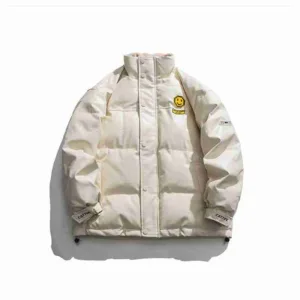 Smiley Puffer Beige Jacket