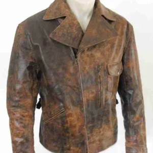 Snake Plissken Brown Leather Jacket