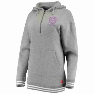 Sportiqe Los Angeles Lakers Womens Gray Hoodie