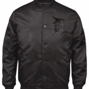 Starter Detroit Tigers Old English D Black Nylon Jacket