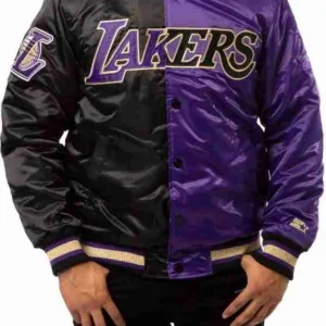 Starter Los Angeles Lakers Purple Polyester Jacket