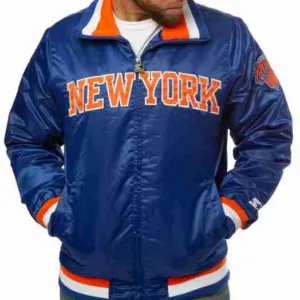 Starter New York Knicks Varsity Blue Jacket