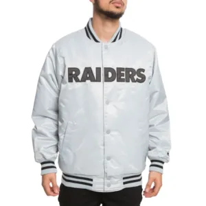 Starter Oakland Raiders Grey Jacket