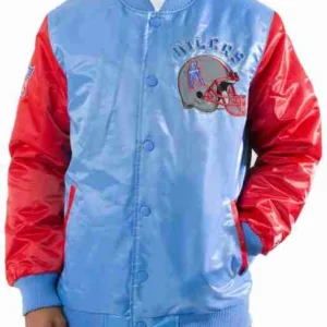 Starter Oilers NFL Red & Blue Jacket