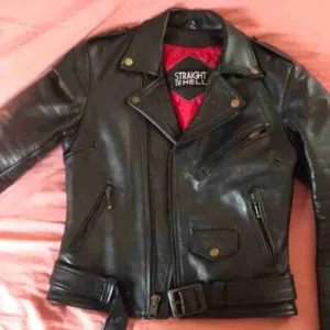 Straight to Hell Black Leather Jacket