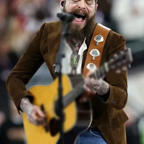 Super Bowl LVIII Post Malone Brown Blazer Super Bowl LVIII Post Malone Brown Blazer