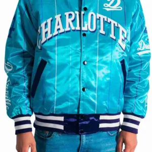 Teal Charlotte Dreamville Satin Jacket