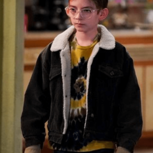 The Conners Black Shearling Collar Jacket