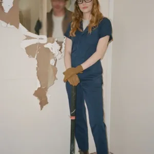 The Curse 2023 Emma Stone Short Sleeve Jumpsuit