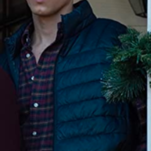 The Jenkins Family Christmas Derek Chadwick Blue Quilted Vest
