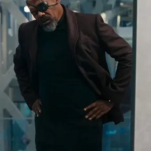 The Marvels 2023 Samuel L. Jackson Brown Blazer