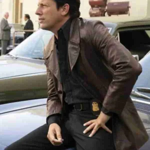 The Offer Moran Brown Leather Blazer