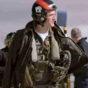 Top Gun Maverick Adm Beau Simpson Leather Jacket