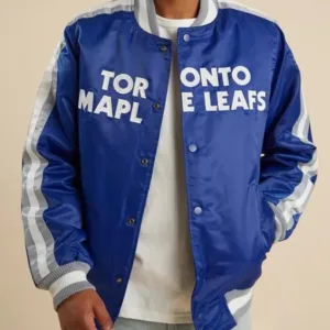 Toronto Maple Leafs Royal Blue Varsity Satin Jacket