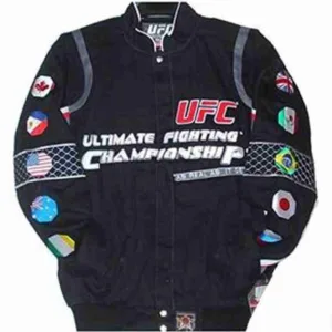 UFC Ultimate Fighting Championship Black Twill Jacket