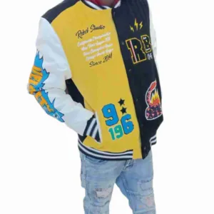Varsity Multicolored Molton Wool Jacket