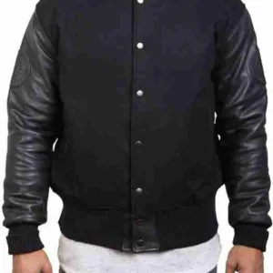 Vintage Varsity Black Wool Jacket