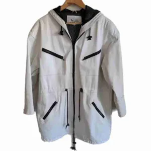 Vintage White Leather Jacket