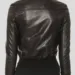 WOMENS BLACK LEATHER BOMBER JACKET