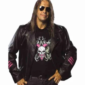 WWE Bret Hitman Hart Leather Jacket